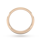 Goldsmiths 4mm D Shape Standard Matt Centre With Grooves Wedding Ring In 9 Carat Rose Gold - Ring Size O