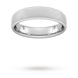 08307378 - 4mm D Shape Standard Diagonal Matt Finish Wedding Ring In Platinum