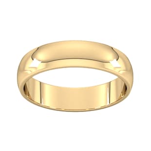 Goldsmiths 5mm D Shape Standard Wedding Ring In 9 Carat Yellow Gold