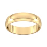 Goldsmiths 5mm D Shape Standard Wedding Ring In 9 Carat Yellow Gold