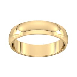 08307380 - 5mm D Shape Standard Wedding Ring In 9 Carat Yellow Gold