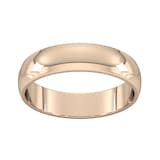 Goldsmiths 5mm D Shape Standard Wedding Ring In 9 Carat Rose Gold - Ring Size Q