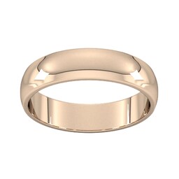 08307381 - 5mm D Shape Standard Wedding Ring In 9 Carat Rose Gold