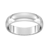 Goldsmiths 5mm D Shape Standard Wedding Ring In 18 Carat White Gold