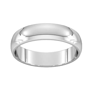 Goldsmiths 5mm D Shape Standard Wedding Ring In 950 Palladium