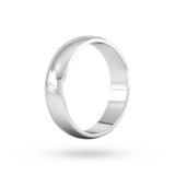 Goldsmiths 5mm D Shape Standard Wedding Ring In 950 Palladium - Ring Size P