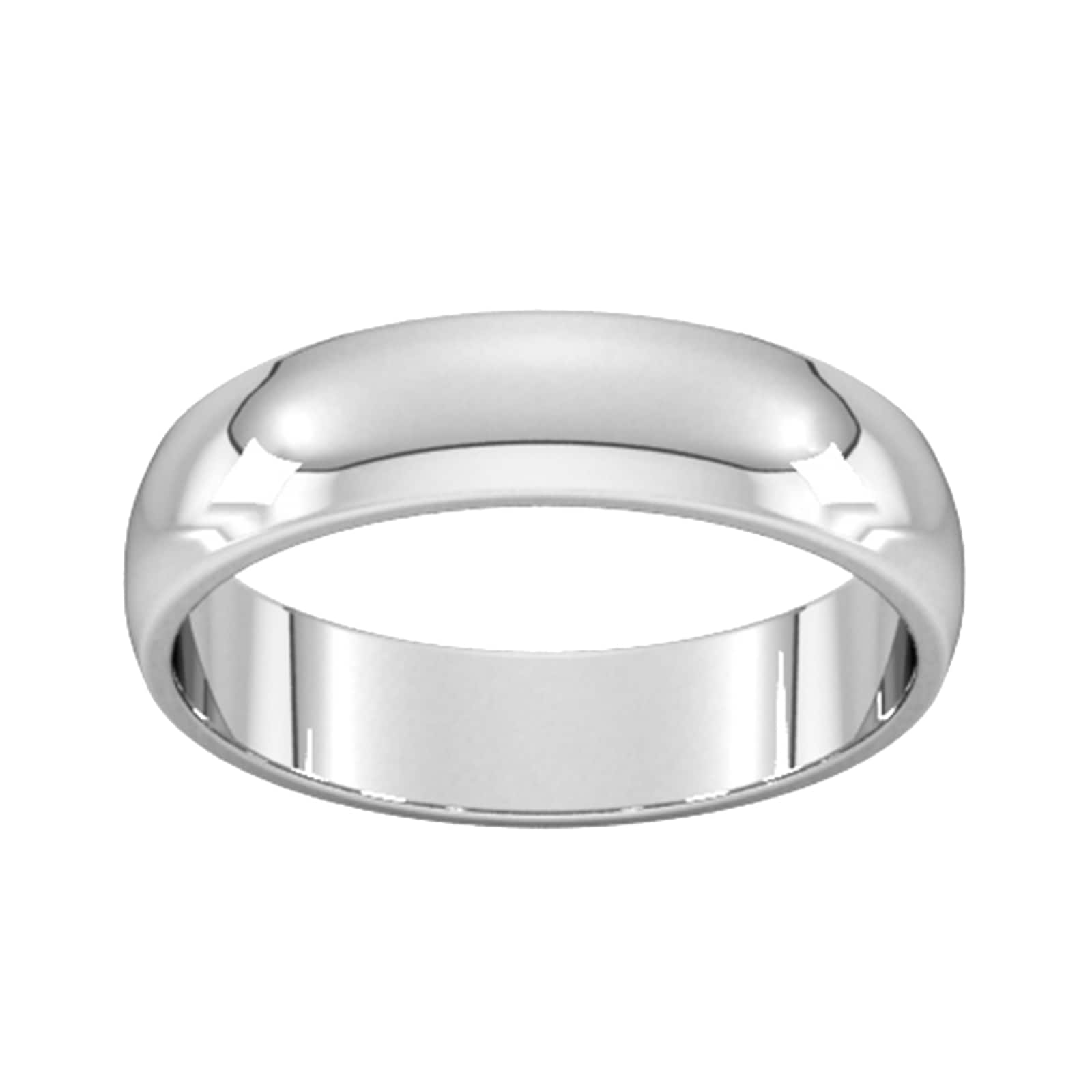 Goldsmiths 5mm D Shape Standard Wedding Ring In Platinum