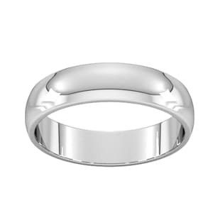 Goldsmiths 5mm D Shape Standard Wedding Ring In Platinum