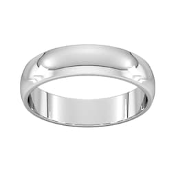 08307387 - 5mm D Shape Standard Wedding Ring In Sterling Silver