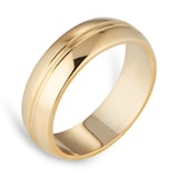 Goldsmiths 5mm D Shape Standard Grooved Polished Finish Wedding Ring In 9 Carat Yellow Gold