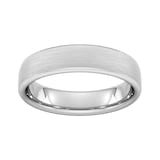 Goldsmiths 5mm D Shape Standard Matt Finished Wedding Ring In 9 Carat White Gold