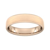 Goldsmiths 5mm D Shape Standard Matt Finished Wedding Ring In 9 Carat Rose Gold