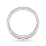Goldsmiths 5mm D Shape Standard Milgrain Edge Wedding Ring In 950 Palladium