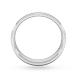 Goldsmiths 5mm D Shape Standard Matt Centre With Grooves Wedding Ring In 950 Palladium - Ring Size Z