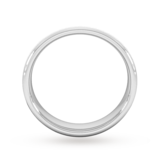 Goldsmiths 5mm D Shape Standard Diagonal Matt Finish Wedding Ring In 950 Palladium