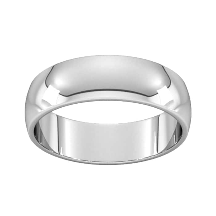 Goldsmiths 6mm D Shape Standard Wedding Ring In 9 Carat White Gold