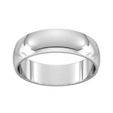Goldsmiths 6mm D Shape Standard Wedding Ring In 9 Carat White Gold