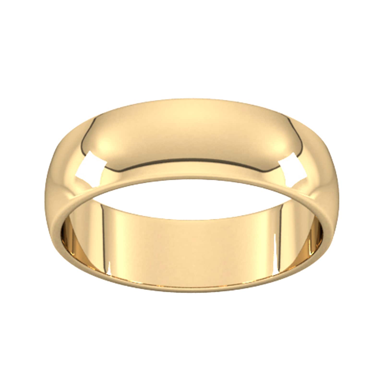 Goldsmiths 6mm D Shape Standard Wedding Ring In 9 Carat Yellow Gold