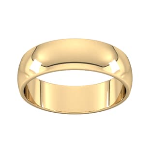 Goldsmiths 6mm D Shape Standard Wedding Ring In 9 Carat Yellow Gold