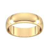 Goldsmiths 6mm D Shape Standard Wedding Ring In 9 Carat Yellow Gold