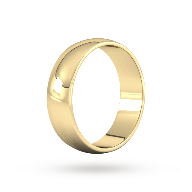 Goldsmiths 6mm D Shape Standard Wedding Ring In 9 Carat Yellow Gold