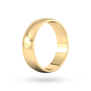 Goldsmiths 6mm D Shape Standard Wedding Ring In 9 Carat Yellow Gold