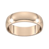 Goldsmiths 6mm D Shape Standard Wedding Ring In 9 Carat Rose Gold - Ring Size P