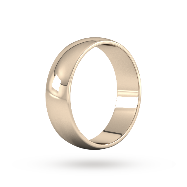 Goldsmiths 6mm D Shape Standard Wedding Ring In 9 Carat Rose Gold