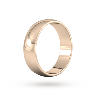 Goldsmiths 6mm D Shape Standard Wedding Ring In 9 Carat Rose Gold