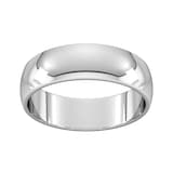 Goldsmiths 6mm D Shape Standard Wedding Ring In 18 Carat White Gold