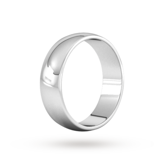 Goldsmiths 6mm D Shape Standard Wedding Ring In 18 Carat White Gold