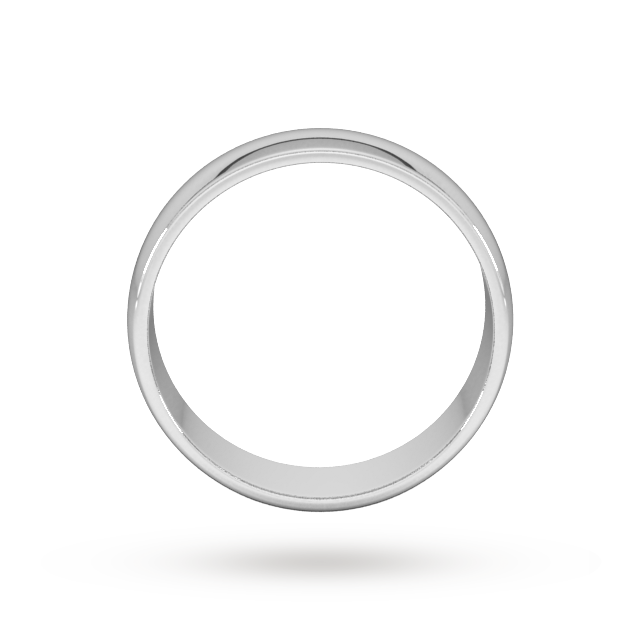 Goldsmiths 6mm D Shape Standard Wedding Ring In 18 Carat White Gold - Ring Size G