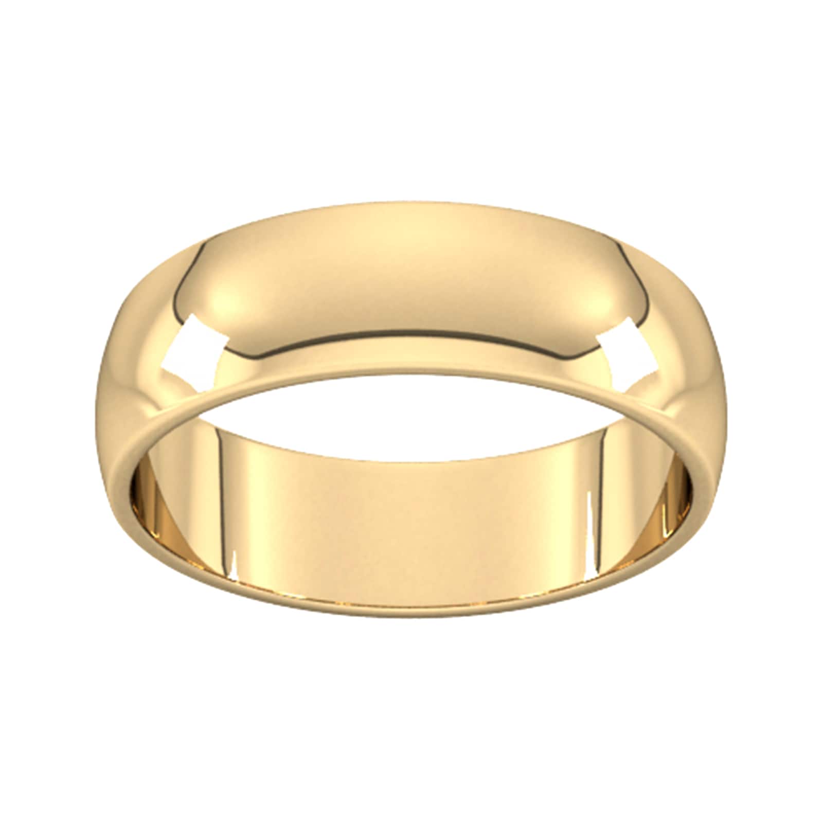 Goldsmiths 6mm D Shape Standard Wedding Ring In 18 Carat Yellow Gold
