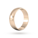 Goldsmiths 6mm D Shape Standard Wedding Ring In 18 Carat Rose Gold - Ring Size L