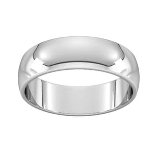 Goldsmiths 6mm D Shape Standard Wedding Ring In Platinum