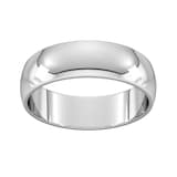 Goldsmiths 6mm D Shape Standard Wedding Ring In Platinum - Ring Size R