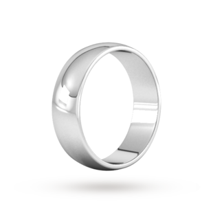 Goldsmiths 6mm D Shape Standard Wedding Ring In Platinum