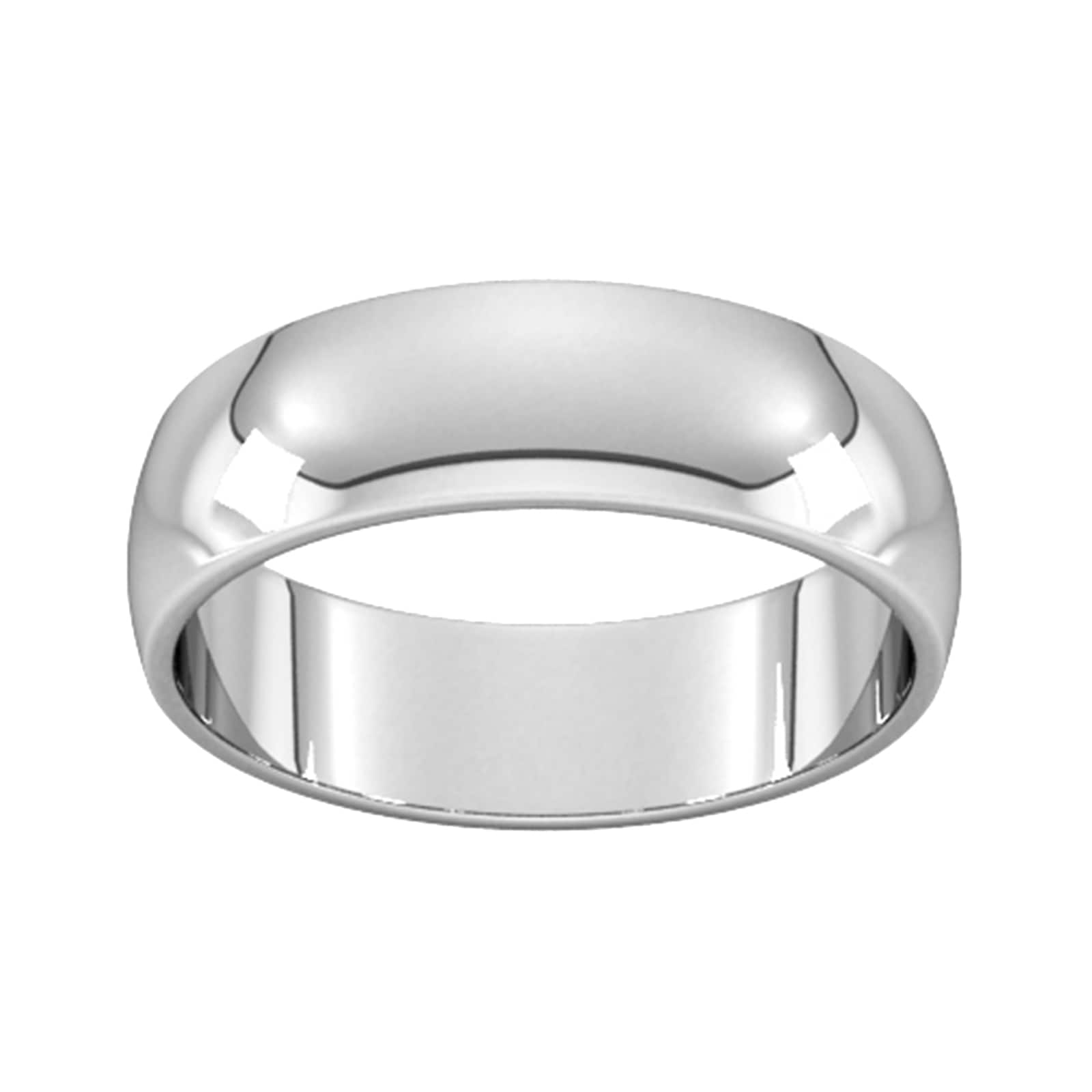 Goldsmiths 6mm D Shape Standard Wedding Ring In Sterling Silver Goldsmiths 6mm D Shape Standard Wedding Ring In Sterling Silver