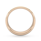 Goldsmiths 6mm D Shape Standard Polished Chamfered Edges With Matt Centre Wedding Ring In 9 Carat Rose Gold