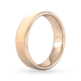 Goldsmiths 6mm D Shape Standard Polished Chamfered Edges With Matt Centre Wedding Ring In 18 Carat Rose Gold - Ring Size R