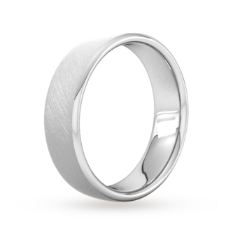 Goldsmiths 6mm D Shape Standard Diagonal Matt Finish Wedding Ring In 950 Palladium Goldsmiths 6mm D Shape Standard Diagonal Matt Finish Wedding Ring In 950 Palladium
