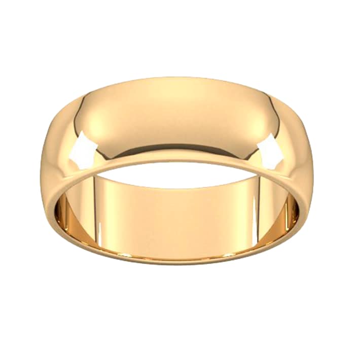 Goldsmiths 7mm D Shape Standard Wedding Ring In 9 Carat Yellow Gold