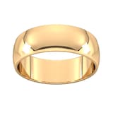 Goldsmiths 7mm D Shape Standard Wedding Ring In 9 Carat Yellow Gold