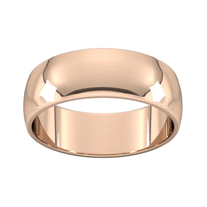 Goldsmiths 7mm D Shape Standard Wedding Ring In 9 Carat Rose Gold