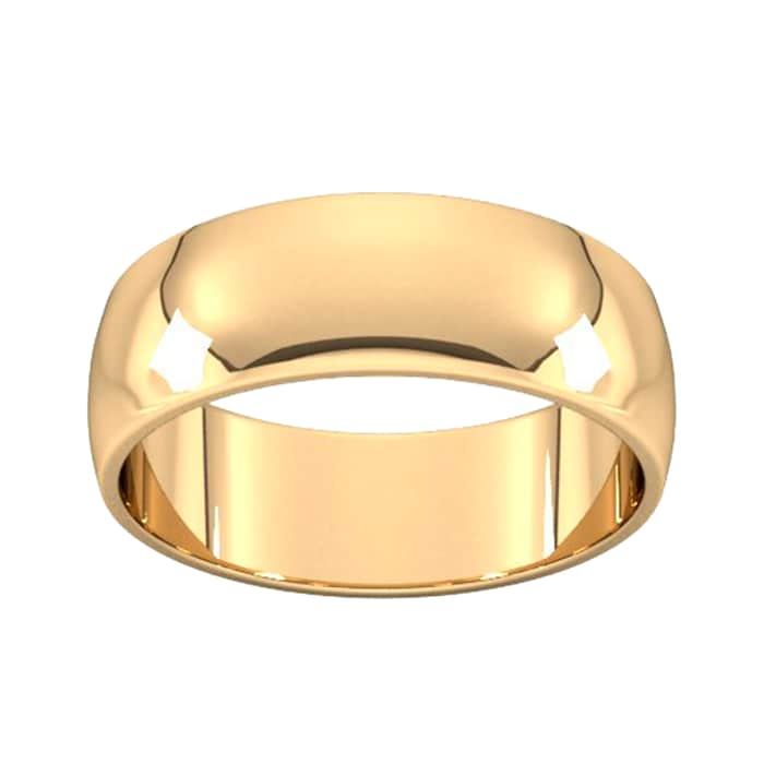 Goldsmiths 7mm D Shape Standard Wedding Ring In 18 Carat Yellow Gold - Ring Size I