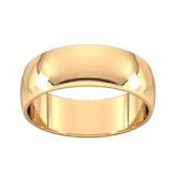 Goldsmiths 7mm D Shape Standard Wedding Ring In 18 Carat Yellow Gold - Ring Size U