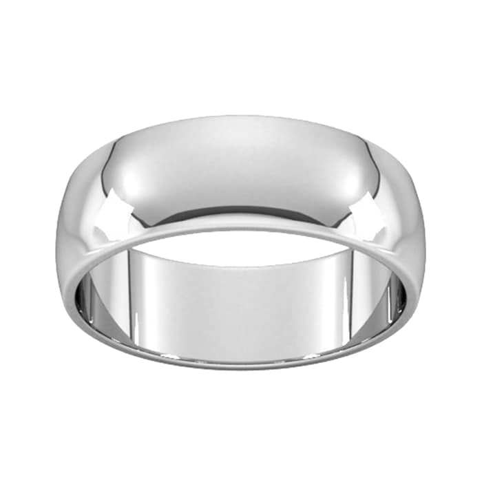 Goldsmiths 7mm D Shape Standard Wedding Ring In 950 Palladium - Ring Size P