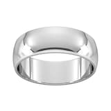 Goldsmiths 7mm D Shape Standard Wedding Ring In 950 Palladium