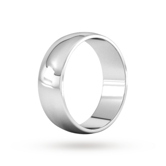 Goldsmiths 7mm D Shape Standard Wedding Ring In Platinum