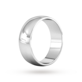 Goldsmiths 7mm D Shape Standard Wedding Ring In Platinum - Ring Size R